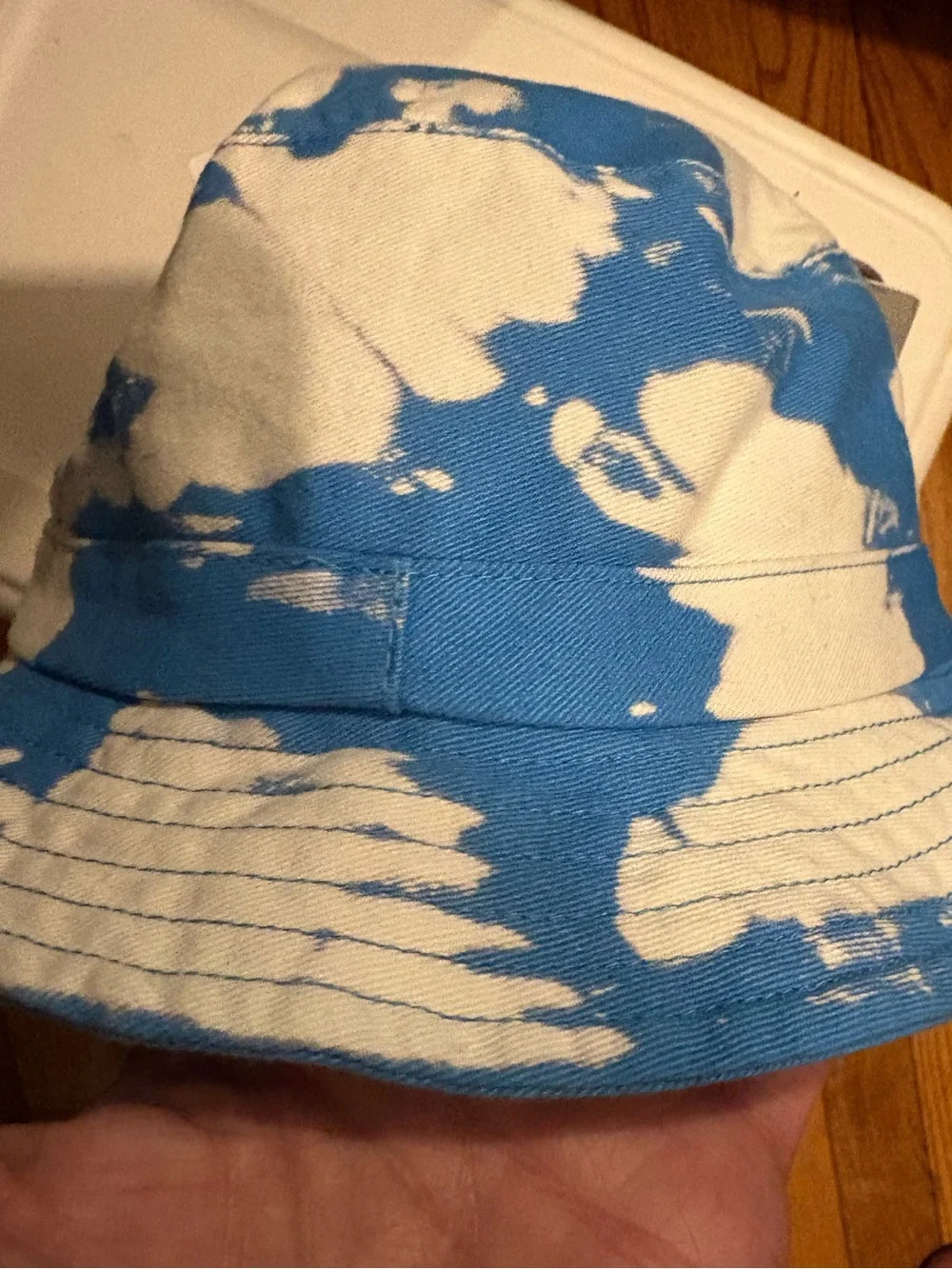 Adidas Blue & White Bucket Hat